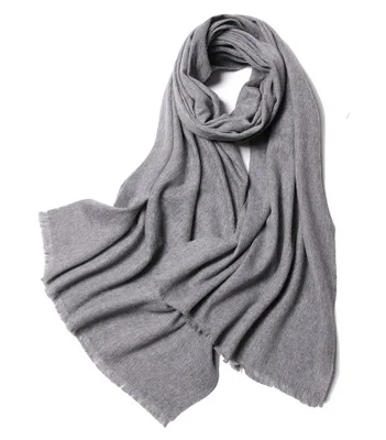 Middle Gray Женский шарф cashmeres Pure 100, модная шаль, зимняя, осенняя, средней толщины, шаль, роскошный бренд, шерстяной шарф, теплый, для девушек, Пашмина - Цвет: Middle Gray