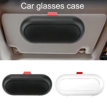 

LEEPEE ABS Eyeglasses Holder Sunglasses Box Universal Sun Visor Built-in Fiber Velvet Protection Glasses Case Car Interior