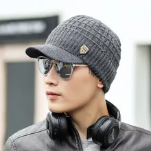 Новое поступление модные Для мужчин сплошной Цвет Теплые Мешковатые плетёная прошивка, переплетение, Зимняя шерстяная одежда Лыжная уличная громоздкая сумка Beanie шапки# xm3