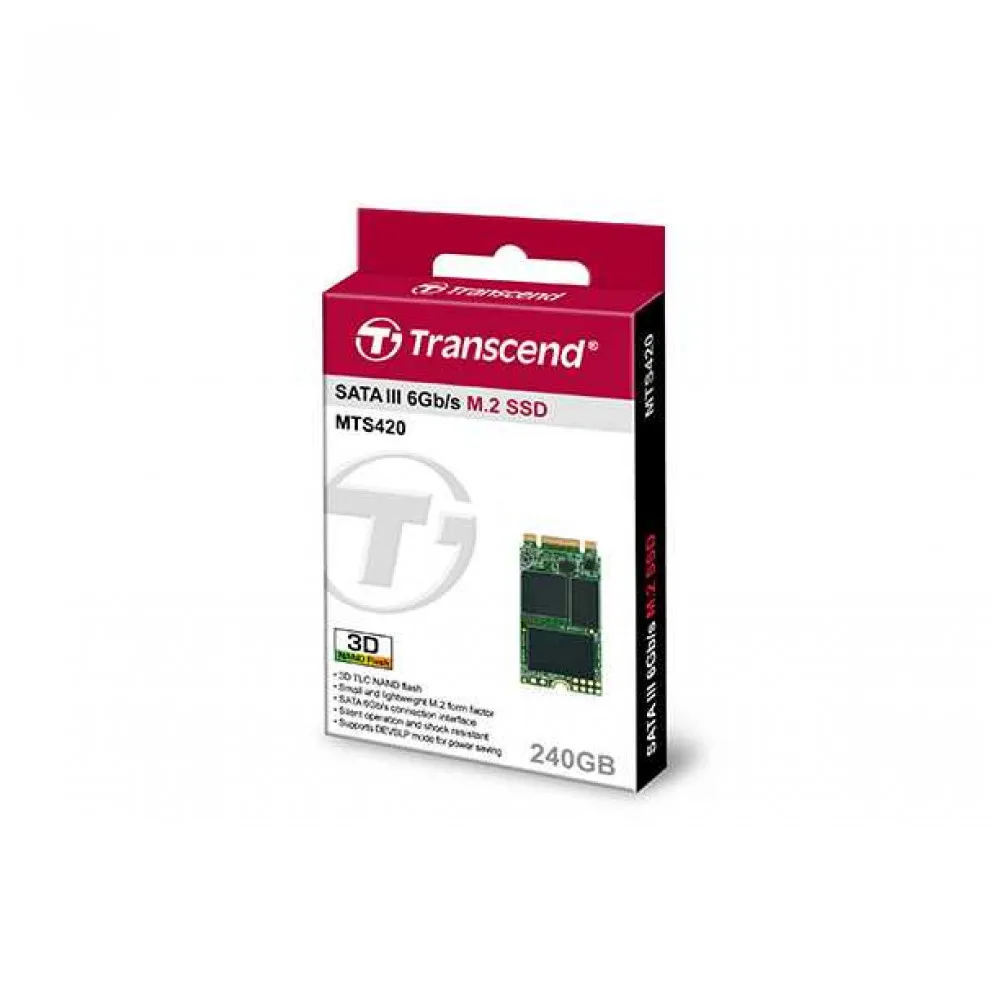 Твердотельный накопитель SSD Transcend 240GB M.2 2242 SSD, SATA3 B+M Key, TLC