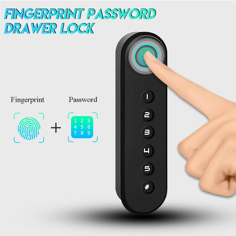

Waterproof Smart Finger Print Door Lock Semiconductor Keyless Fingerprint Password Drawer Office Cabinet Electronic Coded Lock