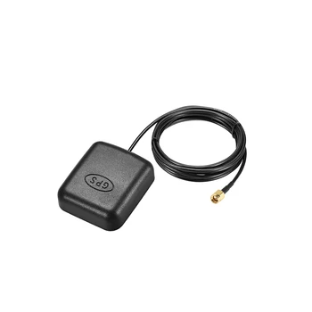 Uxcell 1 個gpsアクティブアンテナbncオスプラグ 34dB空中コネクタケーブルと磁気マウント 1.5 メートルワイヤーの