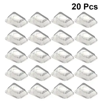 

20Pcs Aluminum Foil Square Disposable Tray Serving Dishes Tableware Barbecue Plates Thickened Tray for Catering Banquet Party