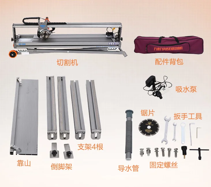 QX-800 45 degree chamfer Multi-function Fully automatic Electric desktop Tile slotting Cutting machine
