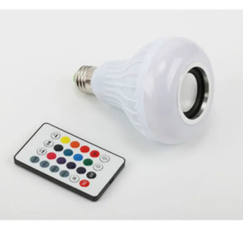 Buy Creative LED colorful music lights smart Bluetooth music atmosphere light bulb E27 screw wireless with remote control music bulb