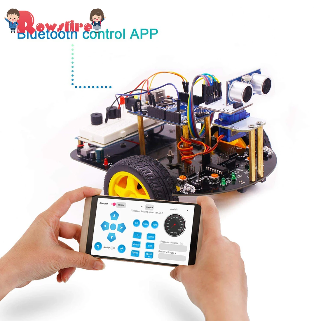  Rowsfire 2-in-1 Super Starter Smart Intelligent Robot Car With Tutorial Programmable Stem Toys For  - 32999367376