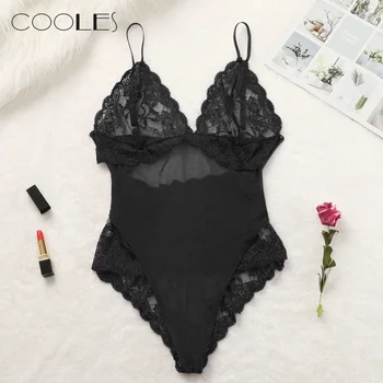 

Sexy Onesie New Women's Lace Lingerie Hollow Openwork Sexy Perspective Women Underwear Set Pijamas Enteros пижама комбинезон