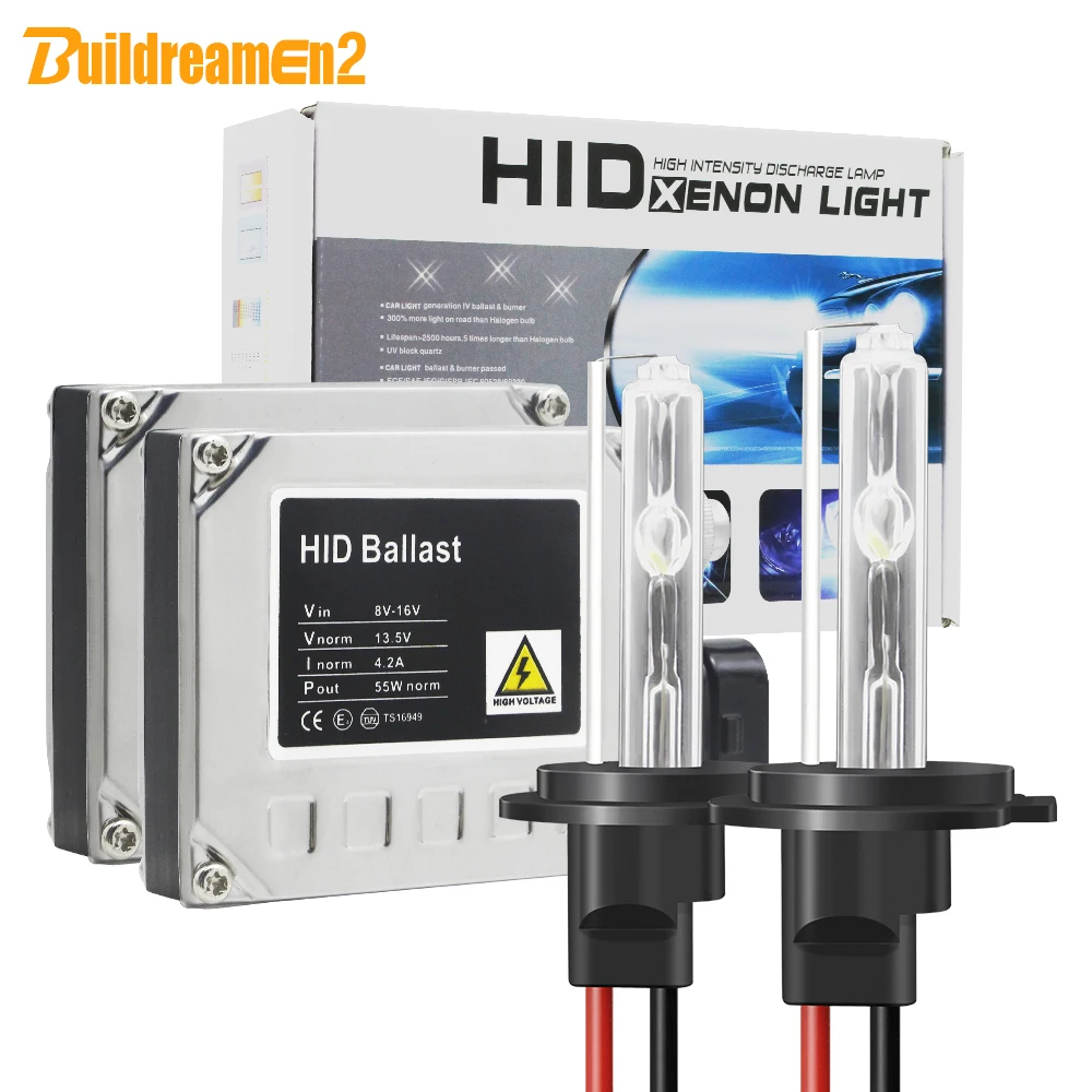 Ксенон H7 H11 H8 H3 9005 HB3 9006 HB4 880 881 H1 ксенона HID балласт + лампы 55W 4300K-10000K 12V автомобильный