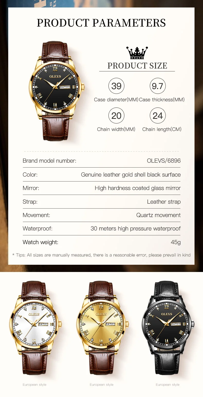 OLEVS 6896 Quartz Watch 5
