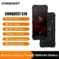 Quest – Smartphone S19, Version globale, étanche IP68, robuste, téléphone portable, empreintes digitales, reconnaissance faciale, caméra 48mp, talkie walkie 