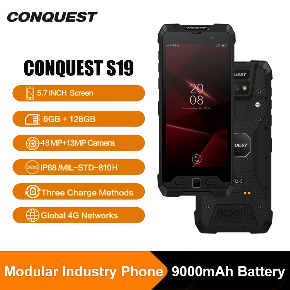 CONQUEST S19 глобальная версия IP68 водонепроницаемый прочный смартфон мобильный