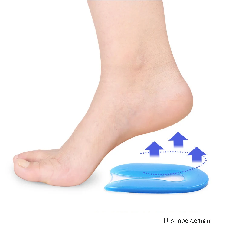 Silicone Gel U-Shape Heel Cushions Heel Protector Heel Spur Pad Shoe InseRSH5 