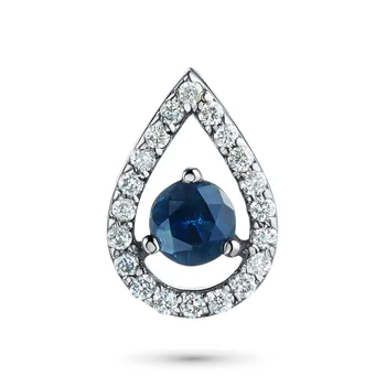 

Pendant made of white gold with diamonds and sapphire e0916pd11198630