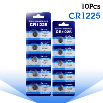 

10pcs 3V CR1225 Coin Lithium Batteries LM1225 BR1225 ECR1225 KCR1225 Li-ion Button Battery For Watch Toys Electronic Instrument