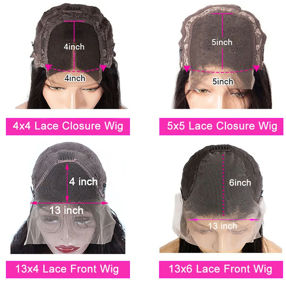 Indian Body Wave 4x4 5x5 HD Lace Closure Human Hair Wigs 16  display picture 3
