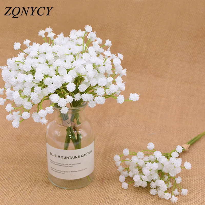 Bouquet Decoration Arrangement Gypsophila Artificial-Flowers Wedding Diy Plastic Babies Breath