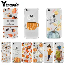 Yinuoda Тыква счастливый осень милые аксессуары для телефонов Чехол для Apple iPhone 8 7 6 6S Plus X XS max 5 5S SE XR чехол
