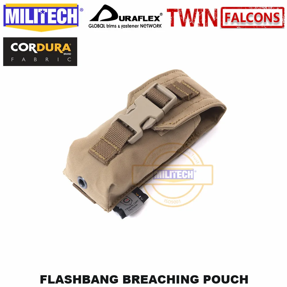 Coyote Brown MILITECH Тактический Flashbang Breaching сумка TWINFALCONS TW Delustered 500D Cordura сделано аксессуары сумка TYR дымовая шашка чехол - Цвет: Coyote Brown