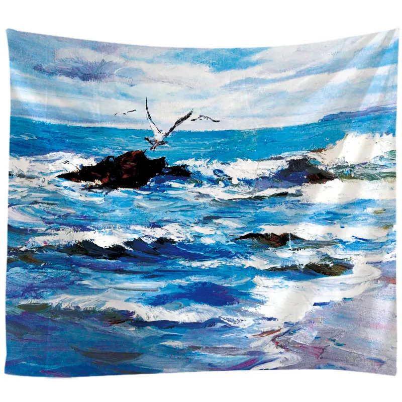 

Natural Landscape Seascape Tapestry Wall Hanging Cloth Bed Spread Beach Towel Table Cloth Yoga Mat House Living Room Decoration