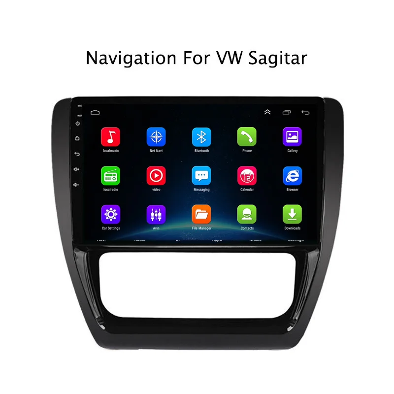 Top 10.1Inch Android 8.1 Car DVD GPS Navigation Player For VW Sagitar 2012 2013-2018 4G LTE with SIM Card Slot 2DIN Car Radio Stereo 3