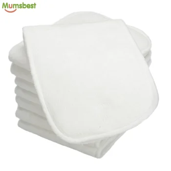 

4 Layers Bamboo & Microfibre Inserts For Baby Cloth Diaper Reusable Washable Inserts Liners For Pocket Cloth Nappy