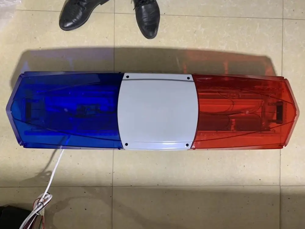 Police lightbar with siren and built in speaker law enforcement emergency vehicle warning light bar car flash strobe lightbar