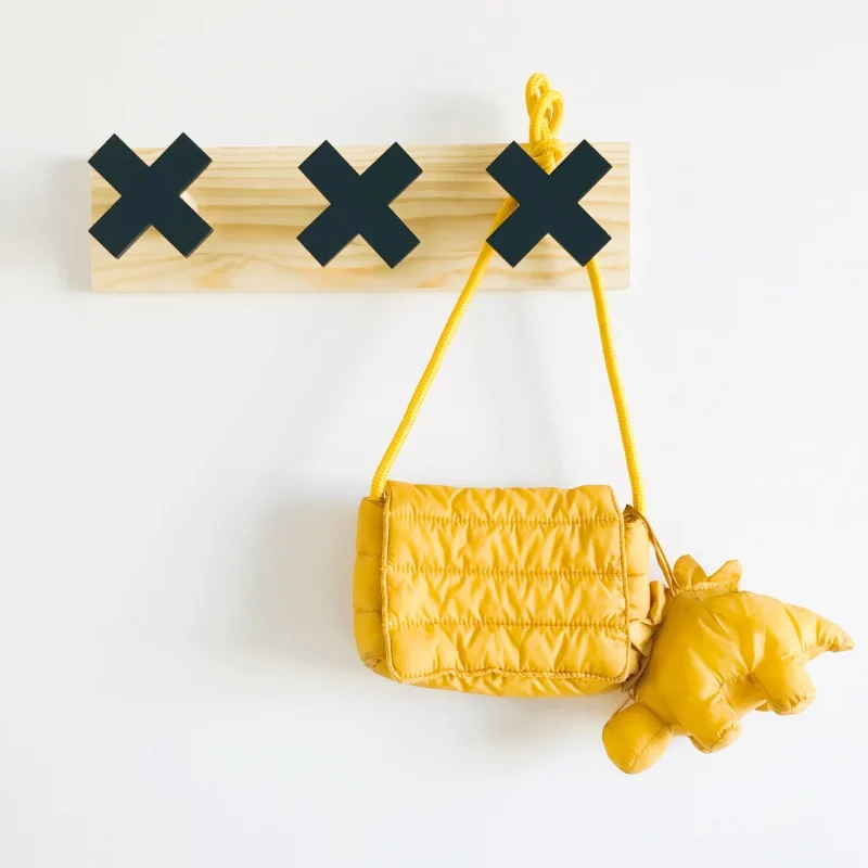 

Nordic Style Solid Wood Storage Racks Bow Clapboard Creative Home Hook Clothes Hanging Kids Room Rabbit Decoration