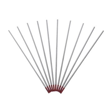 

10Pcs Red Color Code 2.4x150 Thorium Tungsten Electrode Head Tungsten Needle/Rod For Welding Machine