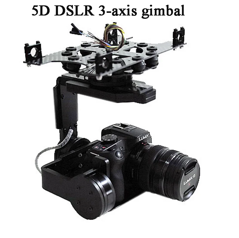 

Hot Universal 3 Axis 5D 3D 2 Gimbal PTZ DSLR ILDC Camera Pan Tilt Brushless For FPV Aerial Photography Air Survey
