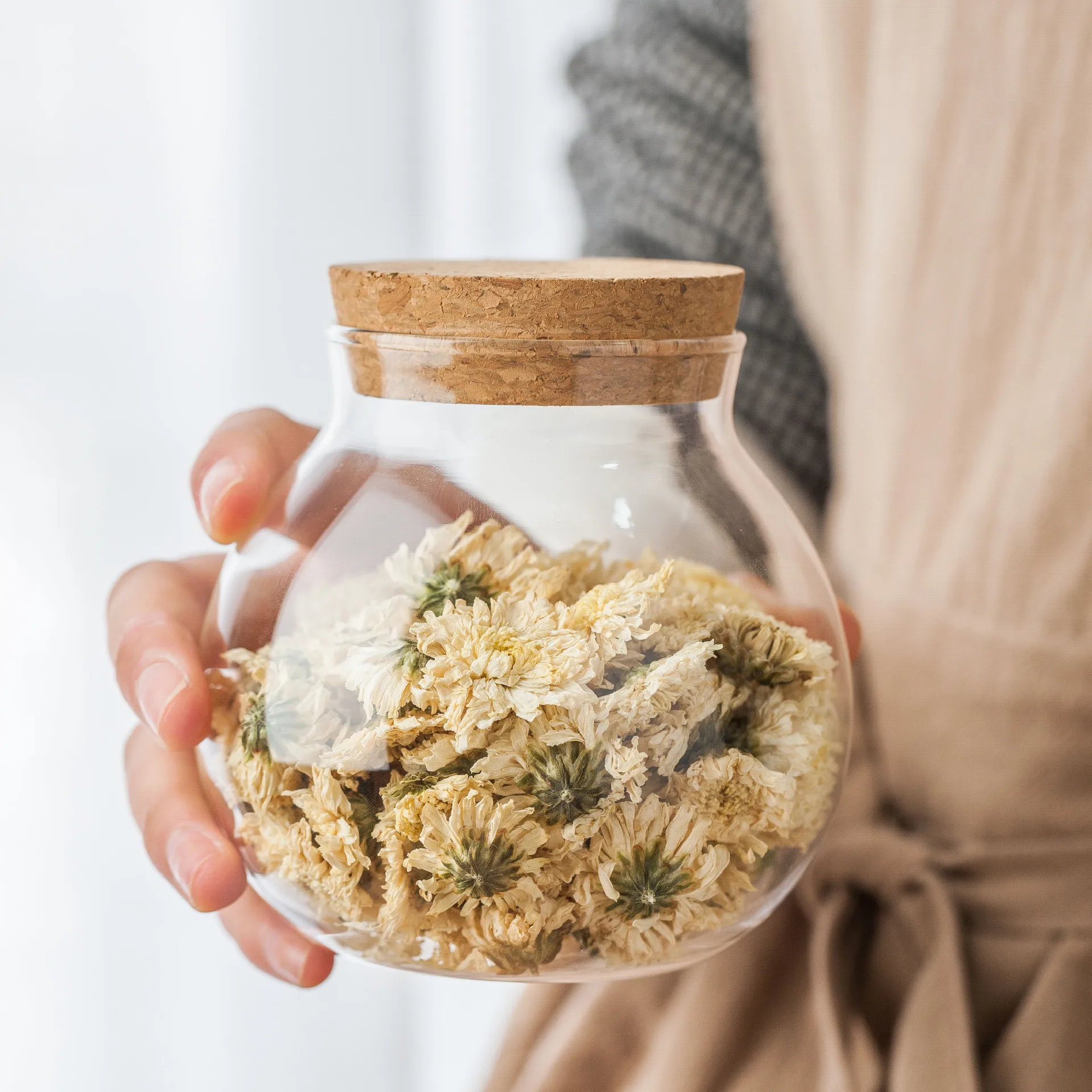 

Transparent Glass Sealed Containers Storage Jar Food Dried Fruit Grains Storage Jar Glass Tea Containers organizer glass box