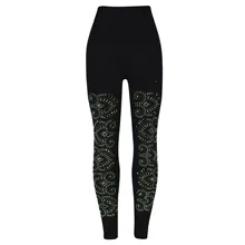 Tilapia повседневные Черные базовые леггинсы, штаны для тренировки тонкие Стрейчевые брюки