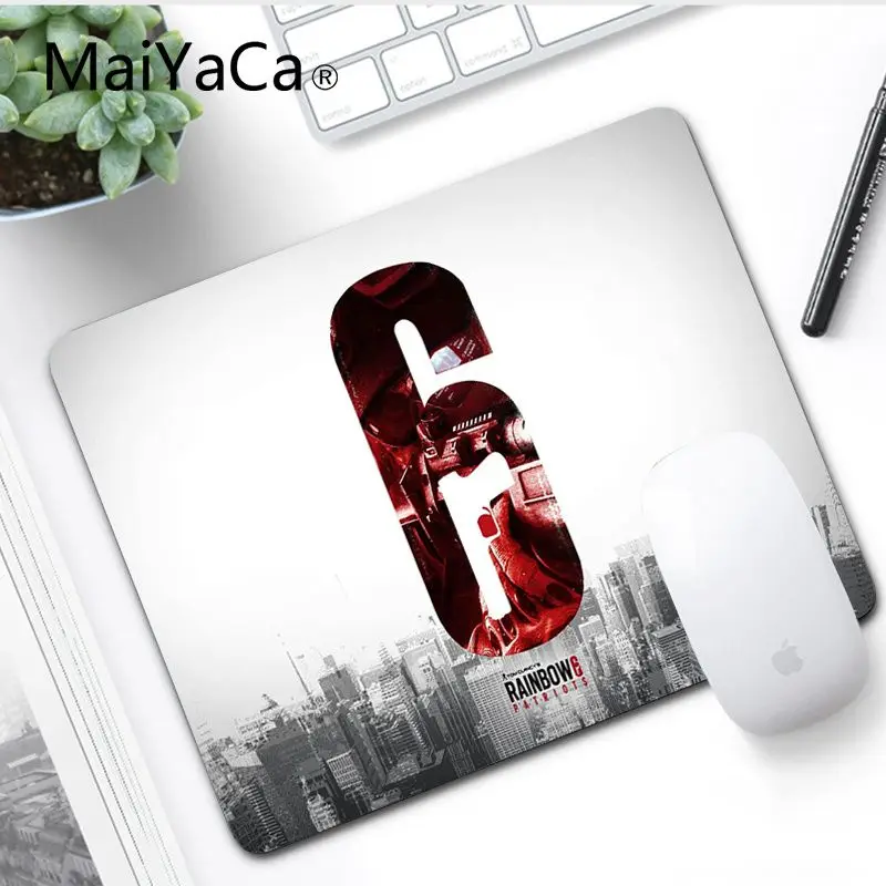 No LockEdge 20x25cm MaiYaCa rainfoosix Siege противоскользящие прочные силиконовые компьютерные коврики Удобная мышка коврик игровая защелка для мыши - Цвет: No LockEdge 20x25cm