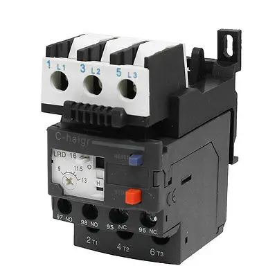 

JR28-25 AC 9-13A Electric 3 Pole Thermal Overload Relay 1 NO 1 NC