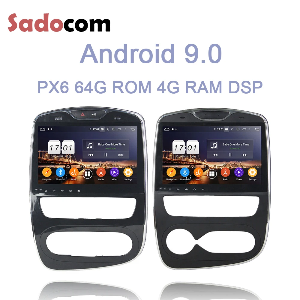 10," DSP ips Android 9,0 для Renault Clio- 64G+ 4GB ram 8 Core автомобильный dvd-плеер Wifi BT 4,2 Авторадио gps ГЛОНАСС карта