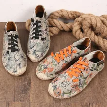 Женская обувь; весенние эспадрильи; парусиновая обувь; дышащие женские лоферы без шнуровки; однотонная льняная обувь на плоской подошве в рыбацком стиле; LA-1616