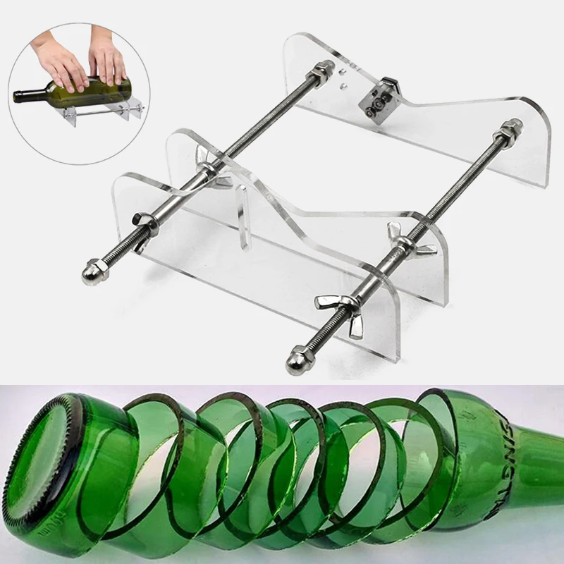 DIY Режущий инструмент для резки стеклянных бутылок, инструменты для резки вина, пива с отверткой, инструмент для резки стеклянных бутылок, профессиональный инструмент для бутылок