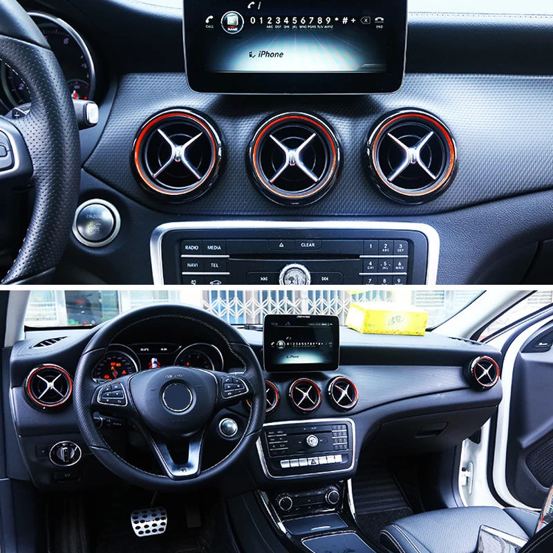 

ANZULWANG For Mercedes Benz A B CLA GLA Class W176 W246 W117 X156 Dashboard Air Vent Decoration Trim Cover Stickers Car Styling