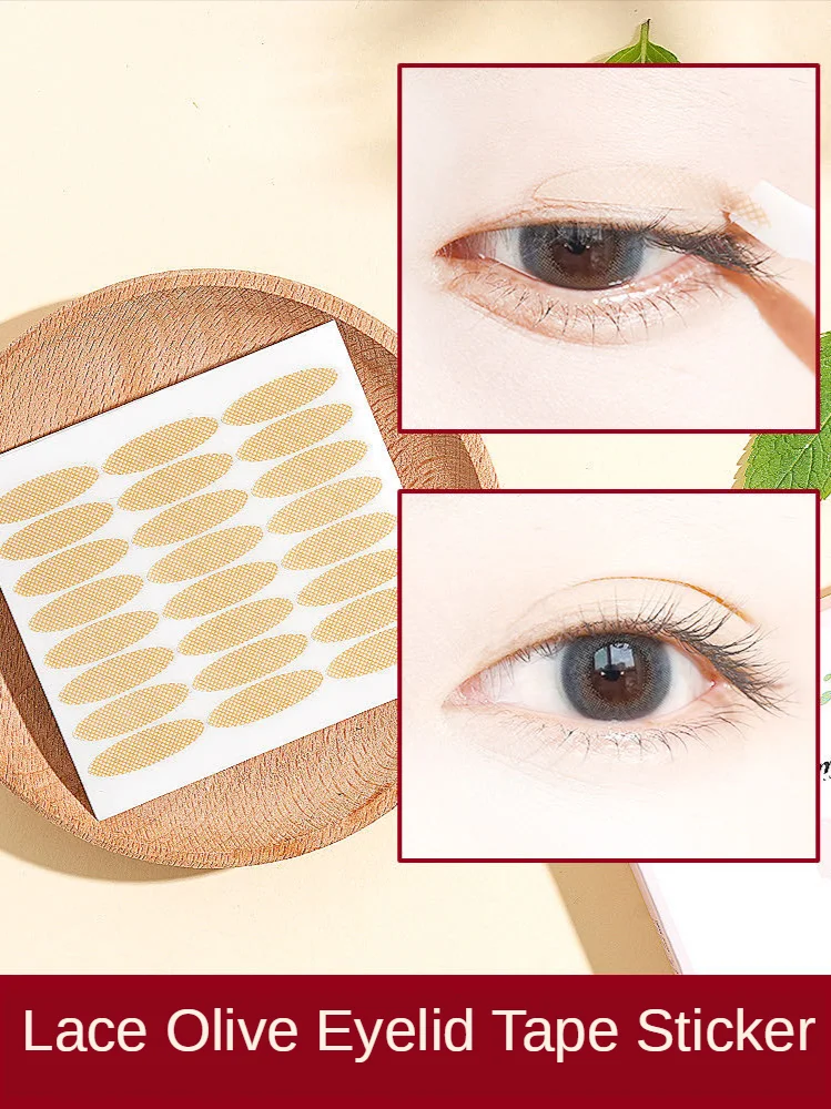 

Stickers women Lace Olive Eyelid Tape Sticker Invisible Eyelid Paste Self-adhesive Natural Breathable fenty Double eyelin shape