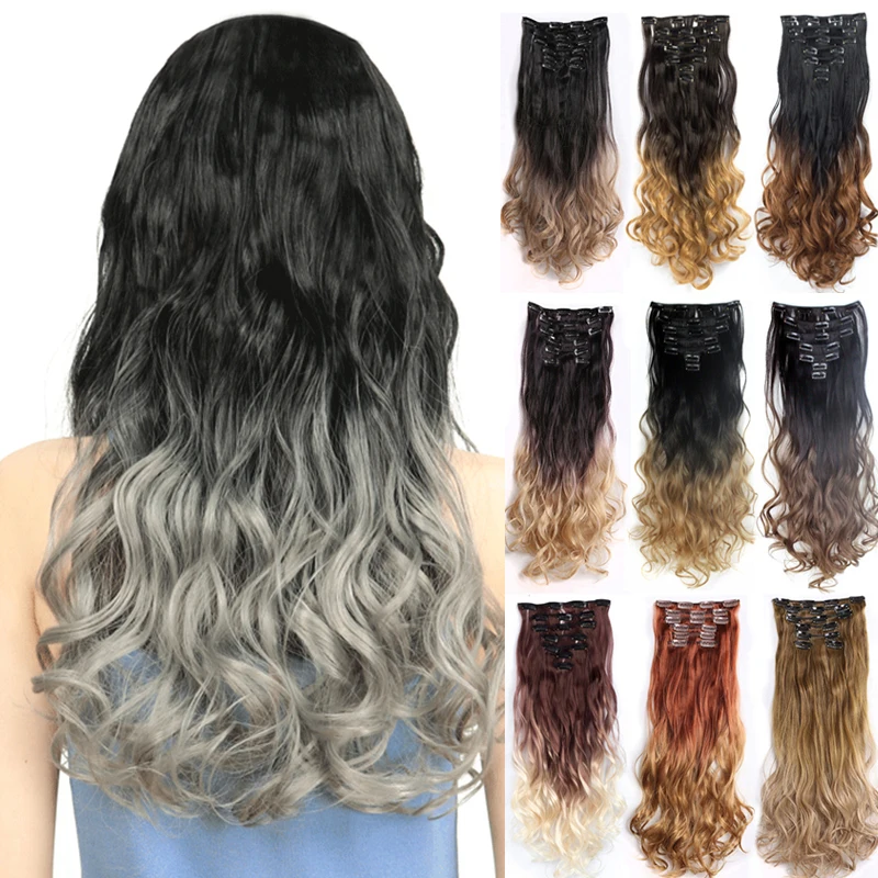 LISI HAIR 22 &quotСинтетические длинные волнистые волосы термостойкий светильник