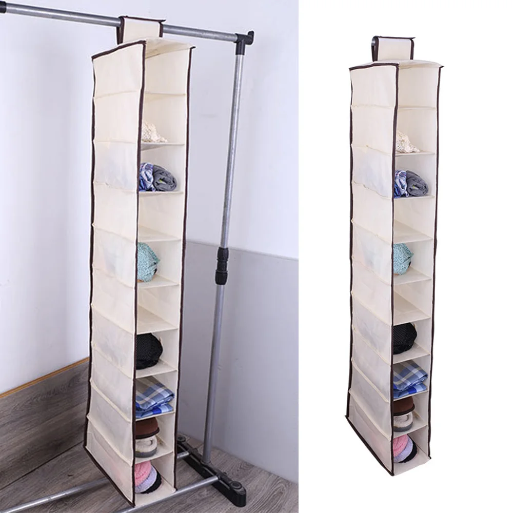 10 Layers Hanging Garment Bag Drawer Type Wardrobe Hanging Storage Bag