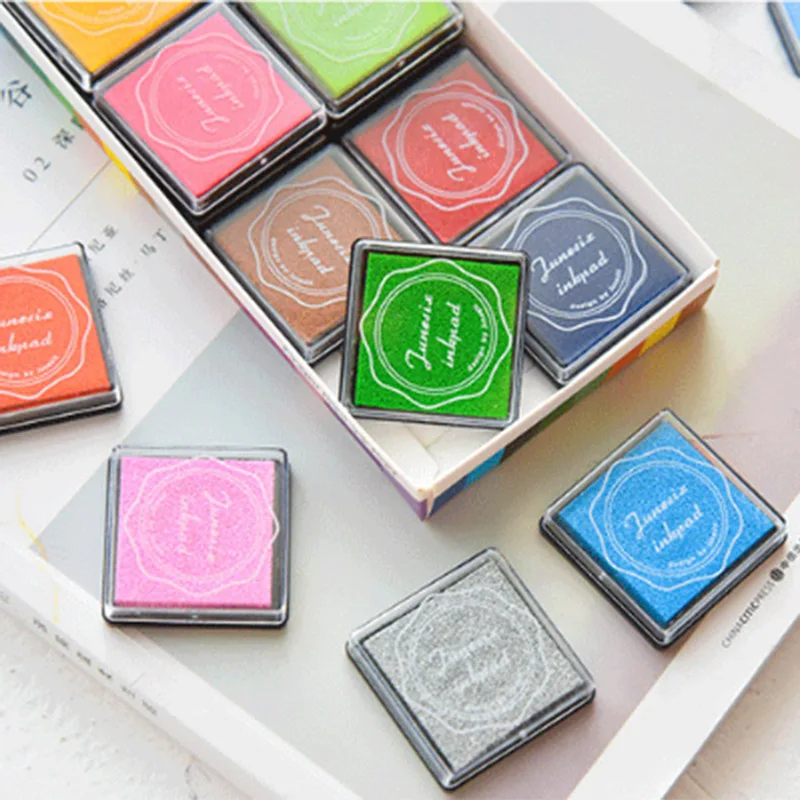 

20 Colors Fun Rubber Stamp Craft Ink Pad Pallette Wood Fabric Children's DIY Finger Paint SLC88