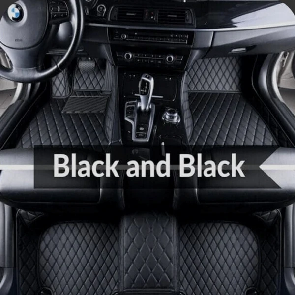Black and Black Настоящие коврики для Lexus RX Class RX300 RX350 RX350L RX450h RX450hL 6D полный охват автомобильные коврики для багажника - Название цвета: Black and Black