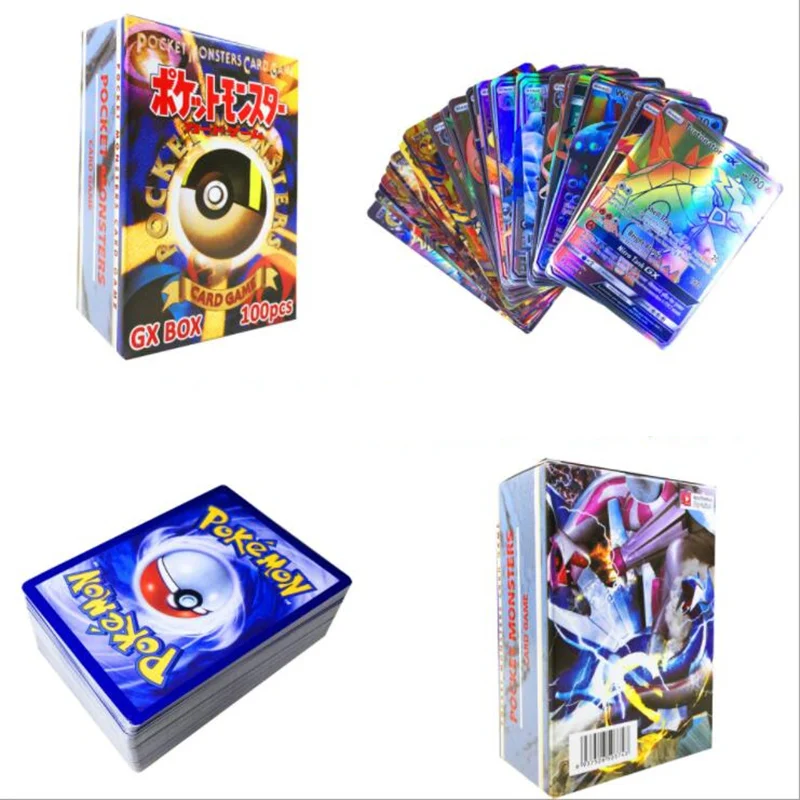 TAKARA TOMY Pokemons card 100 шт 80EX 20 Мега не повторяющиеся блестящие карты игры битва карт торговля дети Покемон карты игрушка - Цвет: 100pcs 80EX 20MEGA