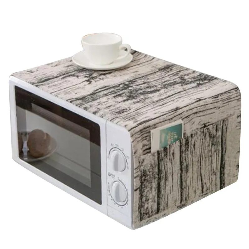 Кухонные практичные микроволновые пылезащитный чехол с рисунком древесины, микроволновое покрытие для духовки, высококачественное покрытие для духовки