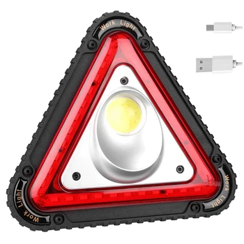

triangular Cob Led Work Light Usb Charging Traffic Warning Light Outdoor Camping Portable Led Flood Searchlight