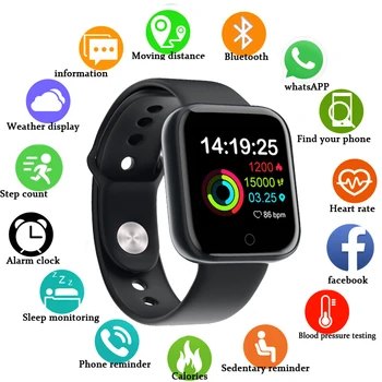 

GM20 Smart Watch Heart Rate Blood Pressure Blood Oxygen Bracelet Music Control Watches for Android IOS Phone PK D13 Smartwatch