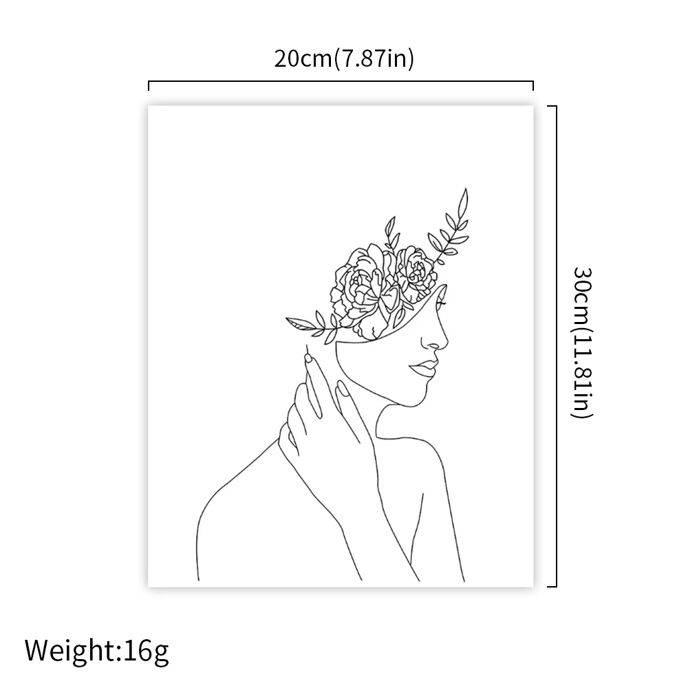 Настенная Скандинавская Картина на холсте абстрактная картина Дамская линия