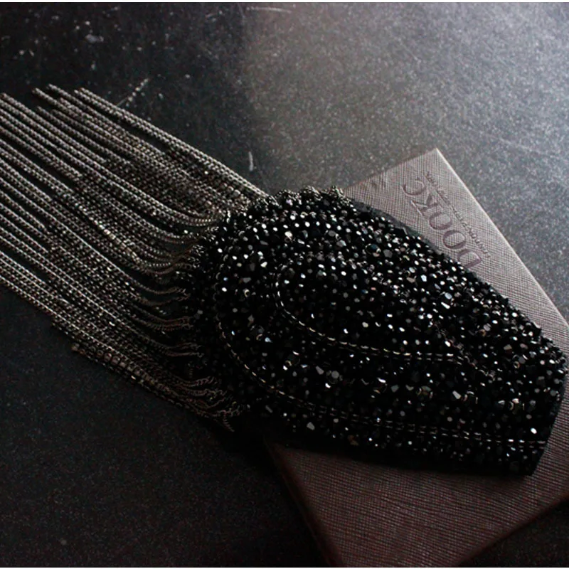 Clothing Epaulettes Accessories Patch Metal Diamond Tassels Epaulet Dress Apparel