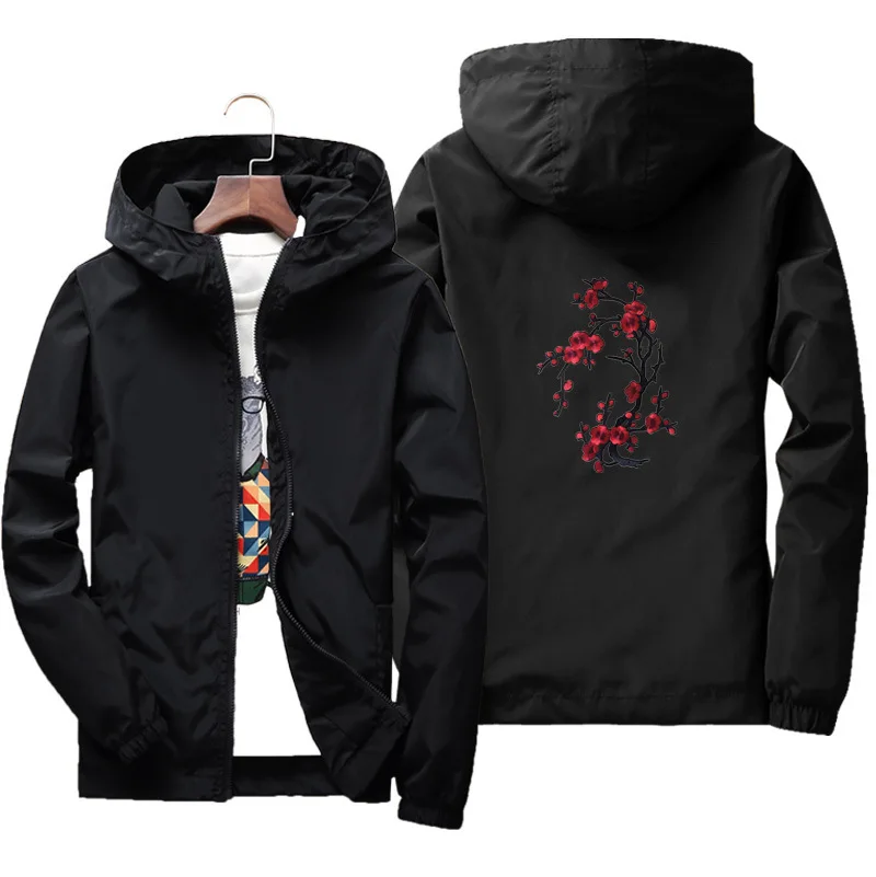 

Embroidered Figure MEN'S Jacket Large Size Thin Type for Spring And Autumn with Lining Couples Parent And Child Outdoor Trench C