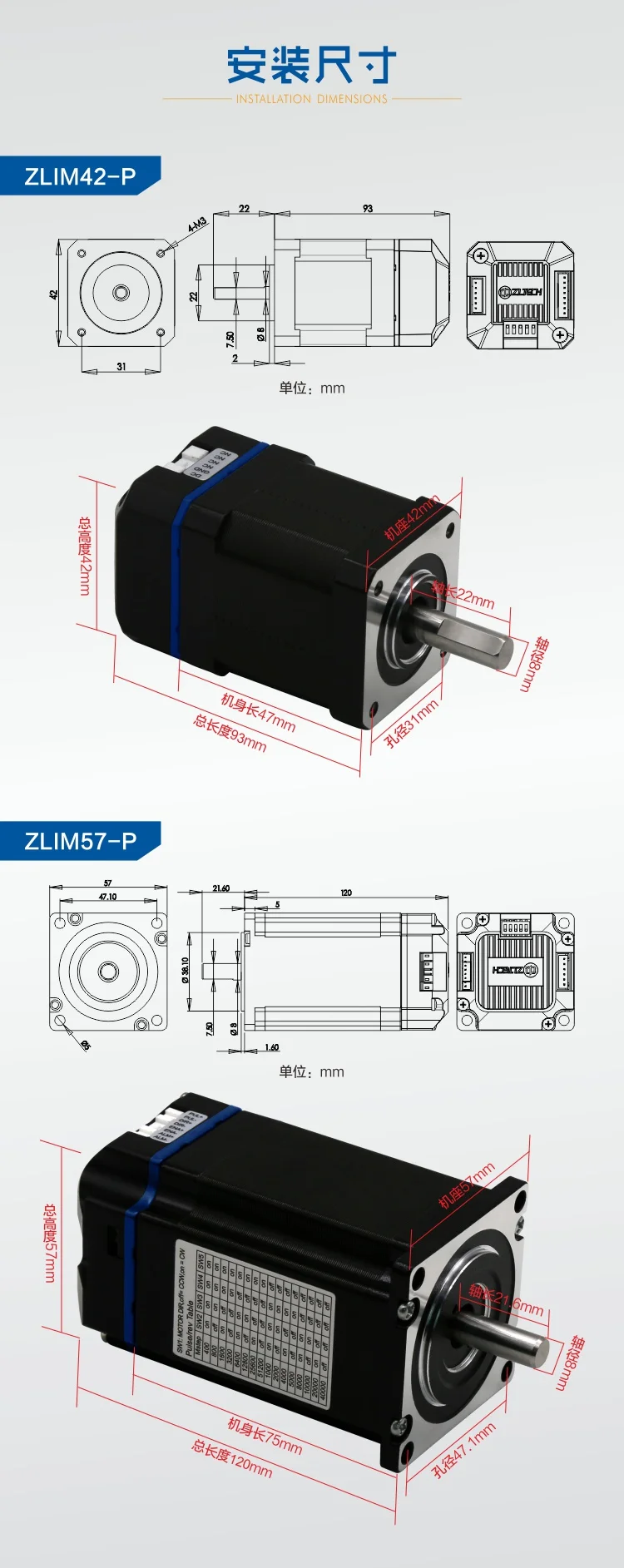 DC12V-48V интегрированный 42/57 замкнутый-петельный шаговый двигатель встроенный драйвер машины импульса